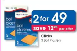 Clicks Clicks 3 Boil Plasters offer