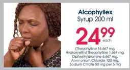Clicks Alcophyllex Syrup 200 ml offer
