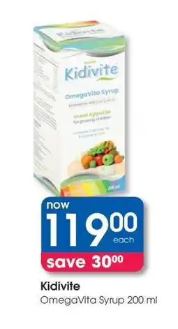 Clicks Kidivite OmegaVita Syrup 200 ml offer