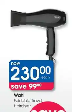 Clicks Wahl Foldable Travel Hairdryer offer