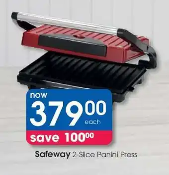 Clicks Safeway 2-Slice Panini Press offer