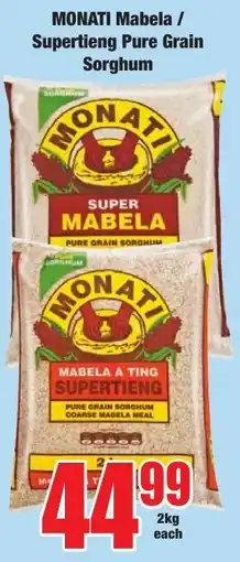 Boxer Superstores MONATI Mabela/ Supertieng Pure Grain Sorghum offer