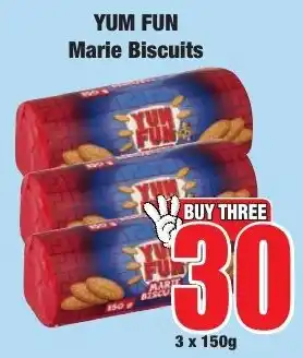 Boxer Superstores YUM FUN Marie Biscuits offer