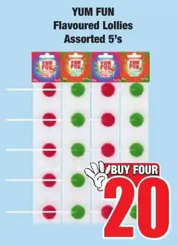 Boxer Superstores YUM FUN Flavoured Lollies Assorted offer