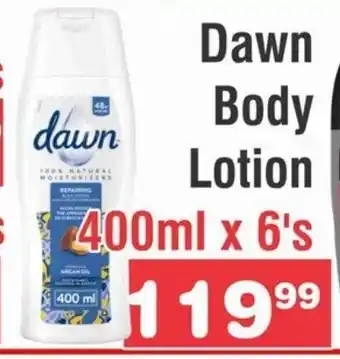 Advance Cash n Carry Dawn Body Lotion offer