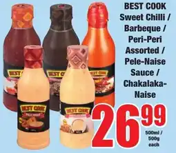 Boxer Superstores Best Cook Sweet Chilli/ Barbeque/ Peri-Peri Assorted/ Pele-Naise Sauce/ Chakalaka-Naise offer