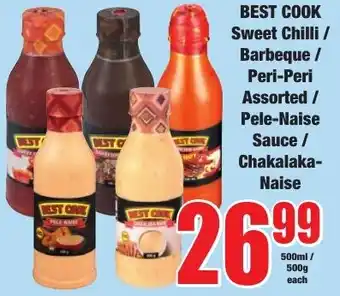 Boxer Superstores Best Cook Sweet Chilli/ Barbeque/ Peri-Peri Assorted/ Pele-Naise Sauce/ Chakalaka-Naise offer