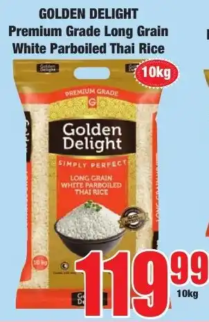 Boxer Superstores Golden Delight Premium Grade Long Grain White Parboiled Thai Rice offer
