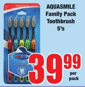 Boxer Superstores Aquasmile Family Pack Toothbrush offer