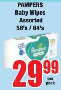 Boxer Superstores Pampers Baby Wipes Assorted offer