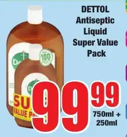 Boxer Superstores Dettol Antiseptic Liquid Super Value Pack offer