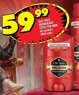 Shoprite Old spice deodorant stick for men offer