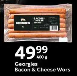 Oxford Freshmarket Georgies Bacon & Cheese Wors offer