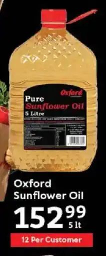 Oxford Freshmarket Oxford Sunflower Oil offer