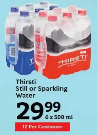 Oxford Freshmarket Thirsti Still or Sparkling Water offer