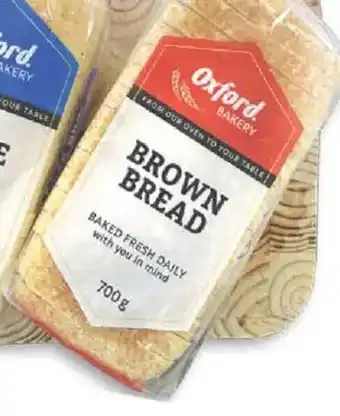 Oxford Freshmarket Oxford Sliced/ Unsliced Brown Bread offer