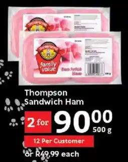 Oxford Freshmarket Thompson Sandwich Ham offer