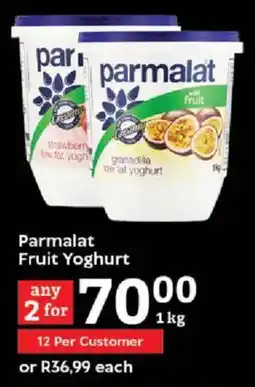 Oxford Freshmarket Parmalat Fruit Yoghurt offer