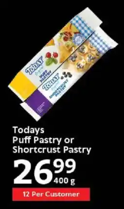 Oxford Freshmarket Todays Puff Pastry or Shortcrust Pastry offer