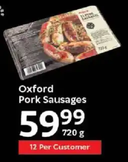 Oxford Freshmarket Oxford Pork Sausages offer