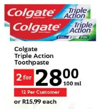 Oxford Freshmarket Colgate Triple Action Toothpaste offer
