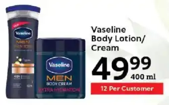 Oxford Freshmarket Vaseline Body Lotion/ Cream offer