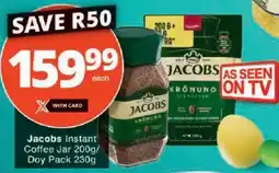 Checkers Jacobs Instant Coffee Jar/ Doy Pack offer