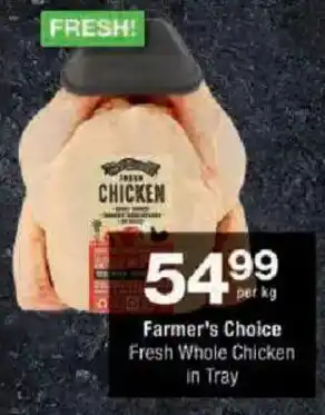 Checkers Farmer's Choice Fresh Whole Chicken in Tray offer