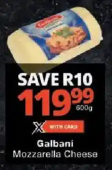 Checkers Galbani Mozzarella Cheese offer