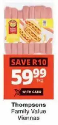 Checkers Thompsons Family Value Viennas offer