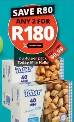 Checkers Today Mini Rolls offer