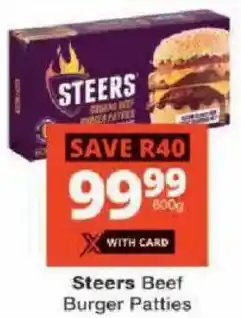 Checkers Steers Beef Burger Patties offer
