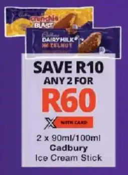 Checkers Cadbury Ice Cream Stick offer