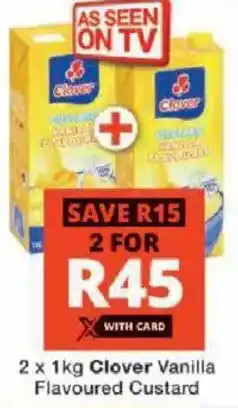 Checkers Clover Vanilla Flavoured Custard offer