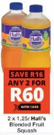 Checkers Hall's Blended Fruit Squash offer