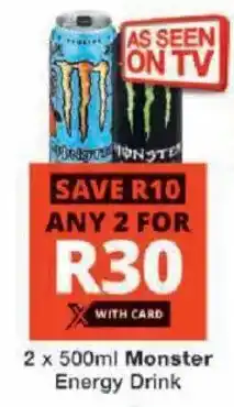 Checkers Monster Energy Drink offer