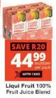 Checkers Liqui Fruit 100% Fruit Juice Blend offer