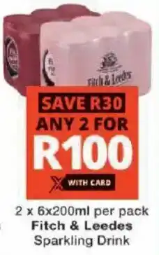Checkers Fitch & Leedes Sparkling Drink offer