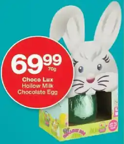 Checkers Choco Lux Hollow Milk Chocolate Egg offer