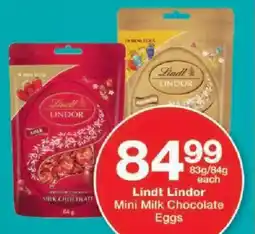 Checkers Lindt Lindor Mini Milk Chocolate Eggs offer