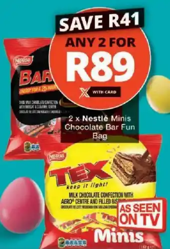Checkers Nestlé Minis Chocolate Bar Fun Bag offer