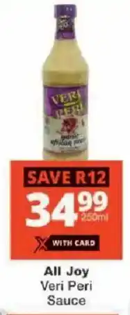 Checkers All Joy Veri Peri Sauce offer