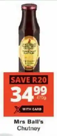 Checkers Mrs Ball's Chutney offer