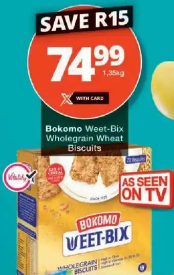 Checkers Bokomo Weet-Bix Wholegrain Wheat Biscuits offer