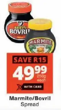 Checkers Marmite/ Bovril Spread offer