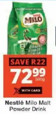 Checkers Nestlé Milo Malt Powder Drink offer