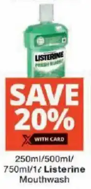 Checkers Listerine Mouthwash offer