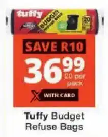 Checkers Tuffy Budget Refuse Bags offer