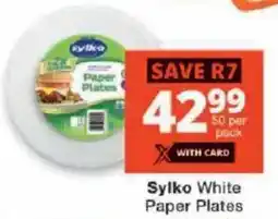 Checkers Sylko White Paper Plates offer