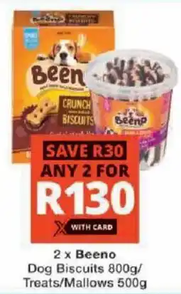 Checkers Beeno Dog Biscuits/ Treats/ Mallows offer